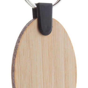 Bambry oválný přívěšek na klíče z bambusu