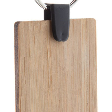 Bambry obdélníkový přívěšek na klíče z bambusu