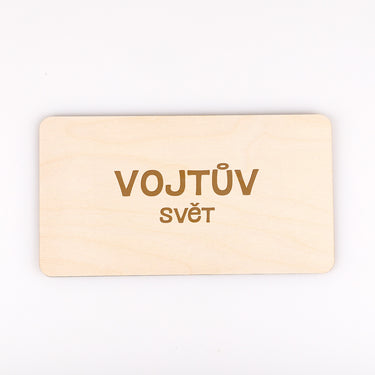 Cedulka na dveře se jménem a textem - Chlapecká