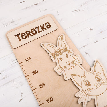 Dětský metr na zeď - farma