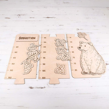 Dětský metr na zeď - medvěd