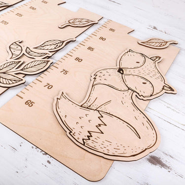 Dětský metr na zeď - liška