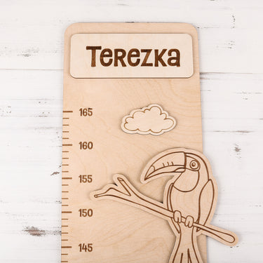 Dětský metr na zeď - zoo