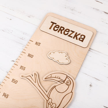 Dětský metr na zeď - zoo