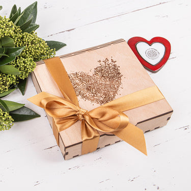 Čokoládová sada KLASIK v dřevěné kazetě a s motivem na míru