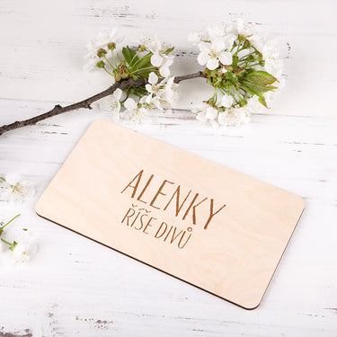 Cedulka na dveře se jménem a textem - Dívčí