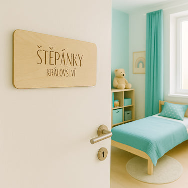 Cedulka na dveře se jménem a textem - Dívčí