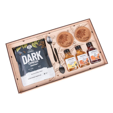 Kávová sada PREMIUM v dřevěné kazetě a s motivem na míru