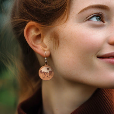 Dřevěné náušnice HOORAY Viaggio