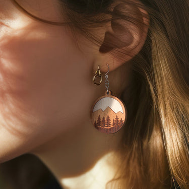 Dřevěné náušnice HOORAY Foresta