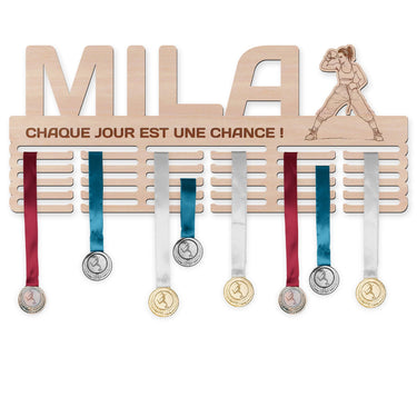 Věšák na medaile - Box, žena
