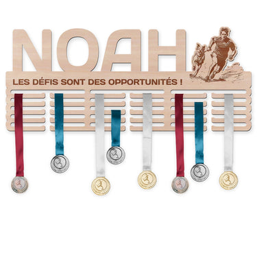 Věšák na medaile - Canicross, muž