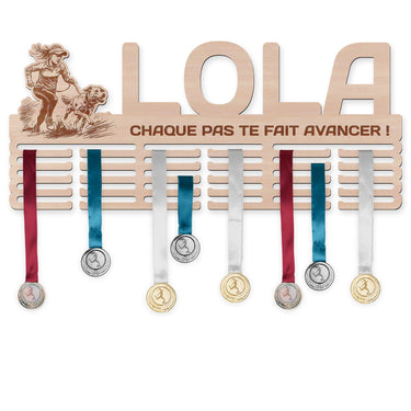 Věšák na medaile - Canicross, žena