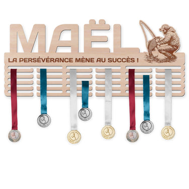 Věšák na medaile - Rybolov, muž