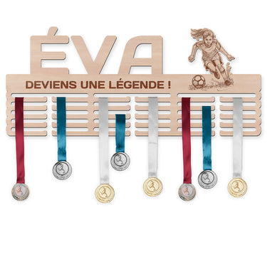 Věšák na medaile - Fotbal, dívka
