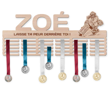 Věšák na medaile - Hokejbal, žena brankářka