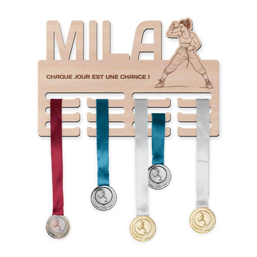 Věšák na medaile - Box, žena