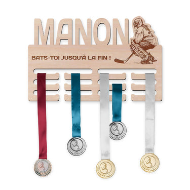 Věšák na medaile - Lední hokej, žena brakářka