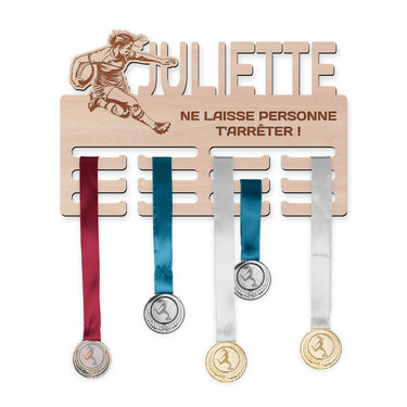 Věšák na medaile - Rugby, žena