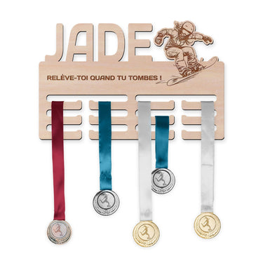 Věšák na medaile - Snowboarding, žena