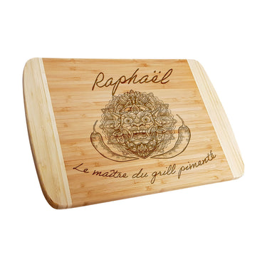 Dárkové bambusové prkénko s gravírováním, motiv Mistr chilli grilu