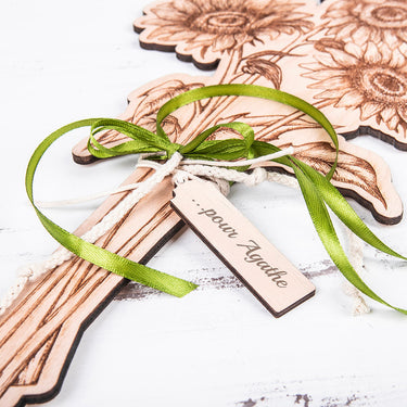 Dřevěná kytice Slunečnice