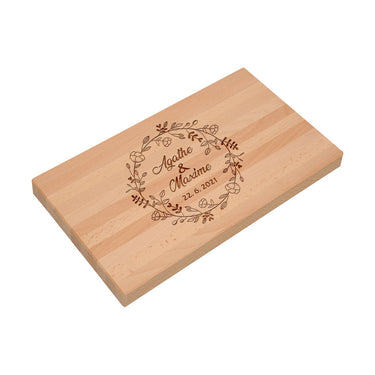 Dárkové masivní prkénko s gravírováním Svatební 1