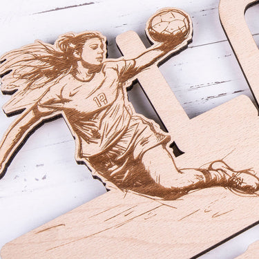 Věšák na medaile - Fotbal, žena brankářka