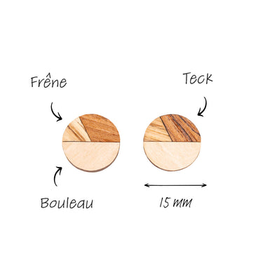 Dřevěné náušnice HOORAY Caoba