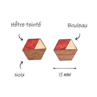 Dřevěné náušnice HOORAY Cerezo