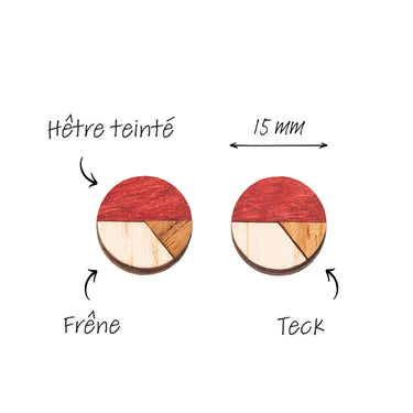 Dřevěné náušnice HOORAY Fresa