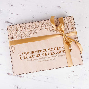 Kávová sada KLASIK v dřevěné kazetě a s motivem na míru