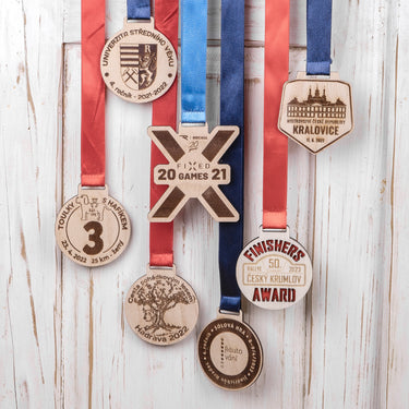 Dřevěná medaile na zakázku (jednovrstvá)