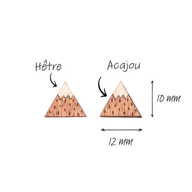 Dřevěné náušnice HOORAY Montagna