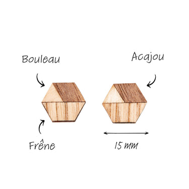 Dřevěné náušnice HOORAY Nogal