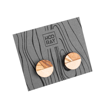 Dřevěné náušnice HOORAY Caoba