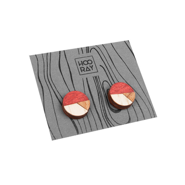 Dřevěné náušnice HOORAY Fresa