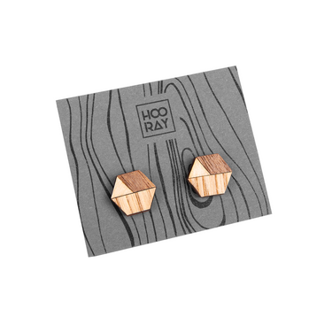 Dřevěné náušnice HOORAY Nogal