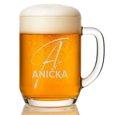 Skleněný půllitr se jménem (500 ml)