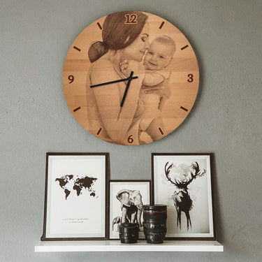 Masivní hodiny s vaší fotografií - 50 cm